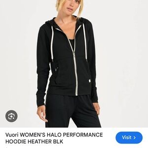 Vuori Women's Heather Black Performance Hoodie